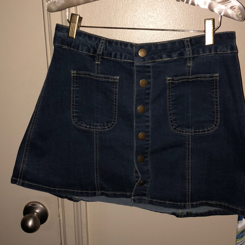 altar’d state jean skirt